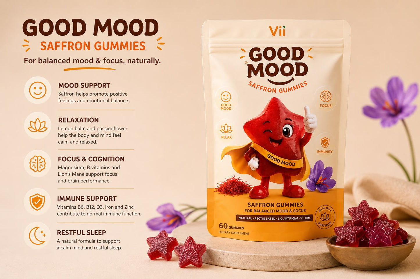 Vii Saffron Gummies