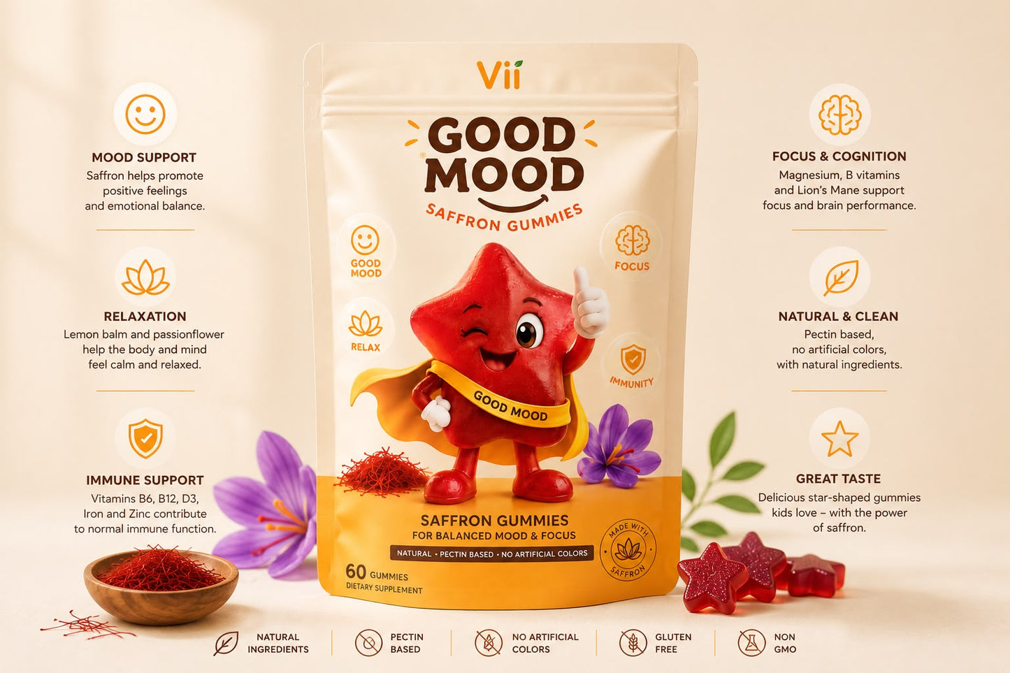 Vii Saffron Gummies